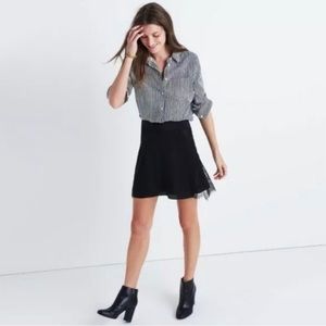 Madewell Silk Lowlight Lace Inset Skirt - Size 6